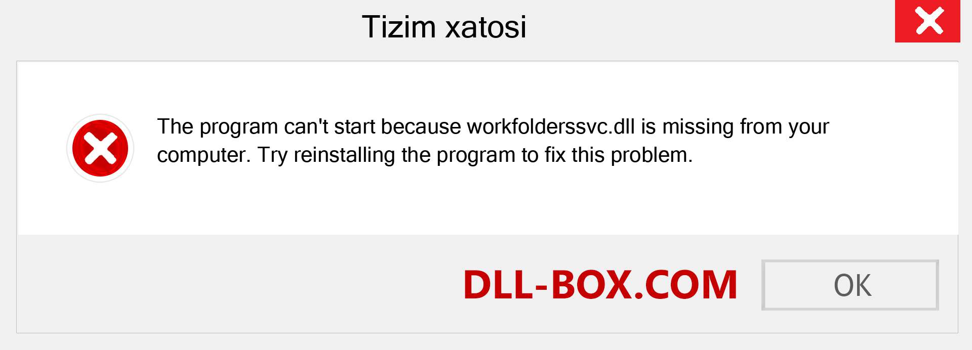 workfolderssvc.dll fayli yo'qolganmi?. Windows 7, 8, 10 uchun yuklab olish - Windowsda workfolderssvc dll etishmayotgan xatoni tuzating, rasmlar, rasmlar